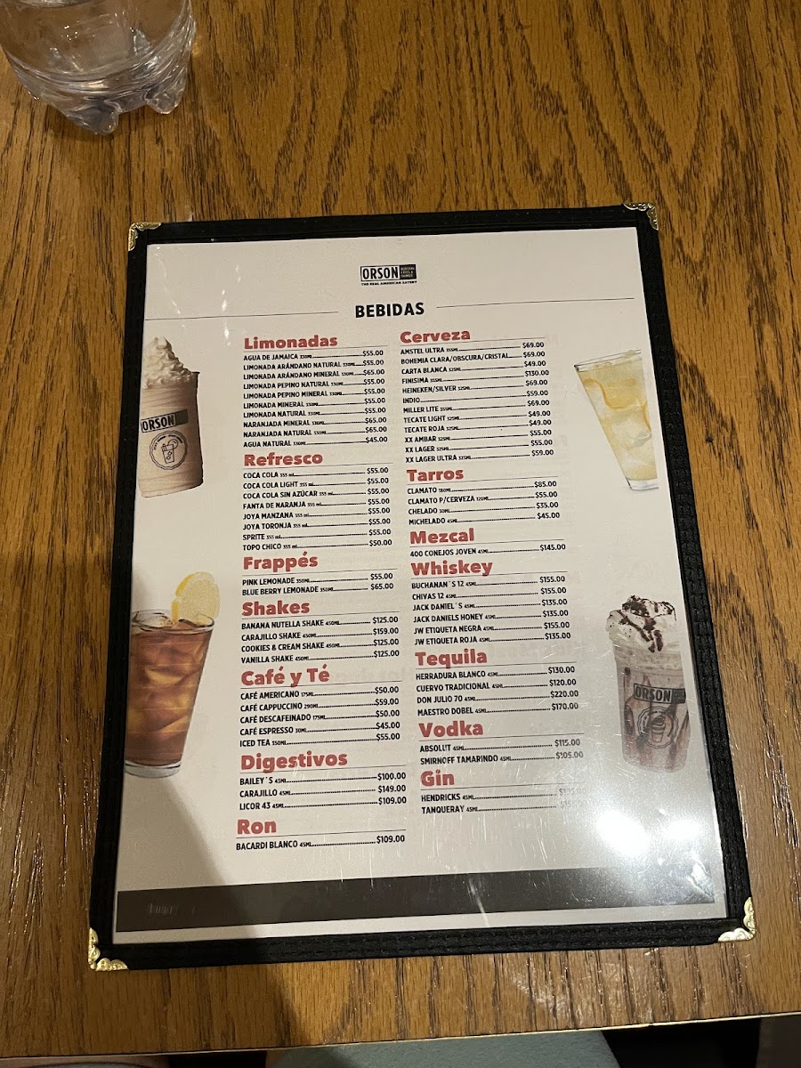 Orson Burgers Menu - Image 2