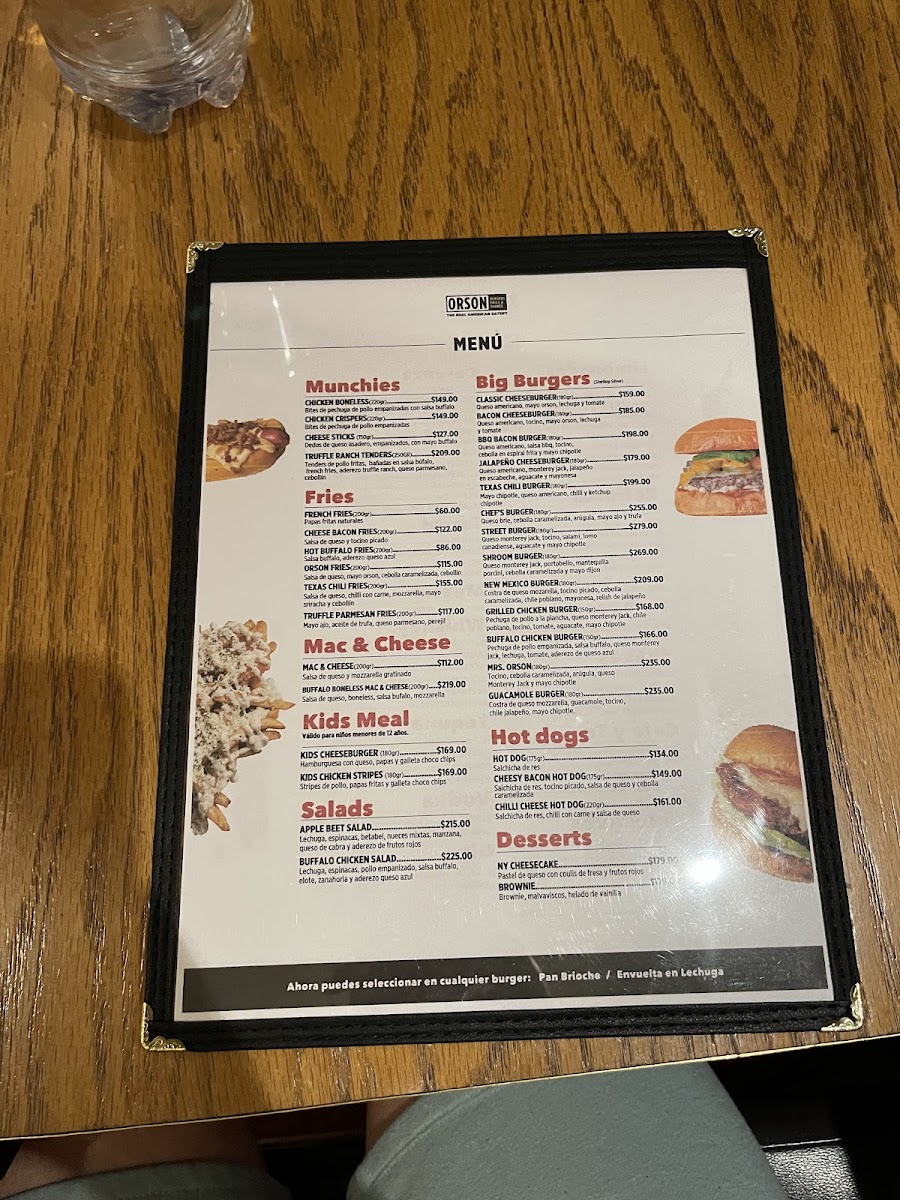 Orson Burgers Menu - Image 3