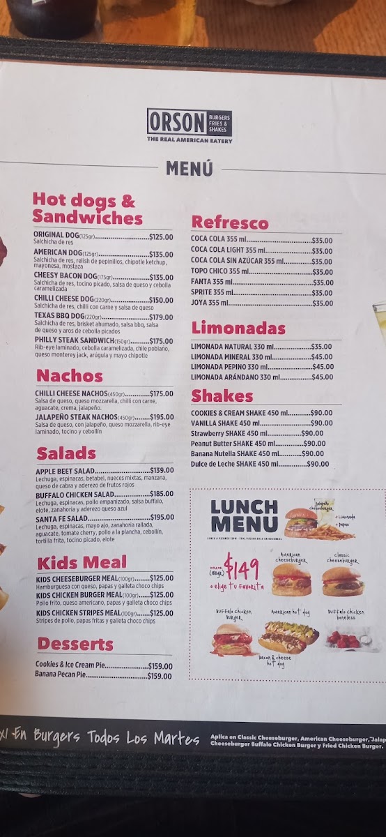 Orson Burgers Menu - Image 5